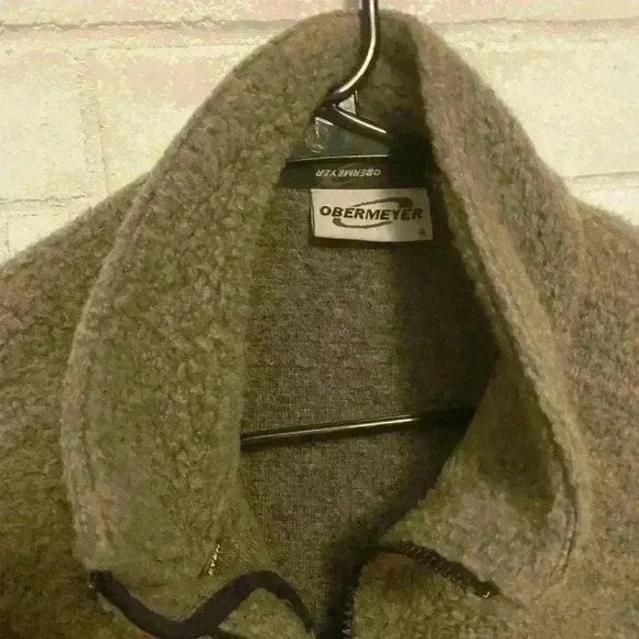 Vintage Obermeyer Heavy Wool blend Sweater Mens XL 1/4 Zip Pullover Nordic - Picture 2 of 4